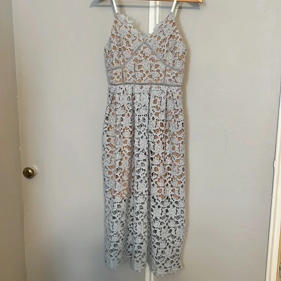 Light blue midi dress - Picture 2 of 7